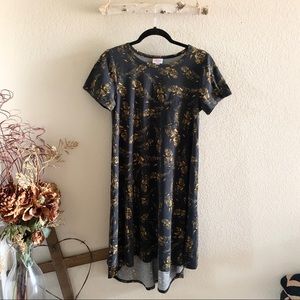 LuLaRoe Black & Gold Carly Dress